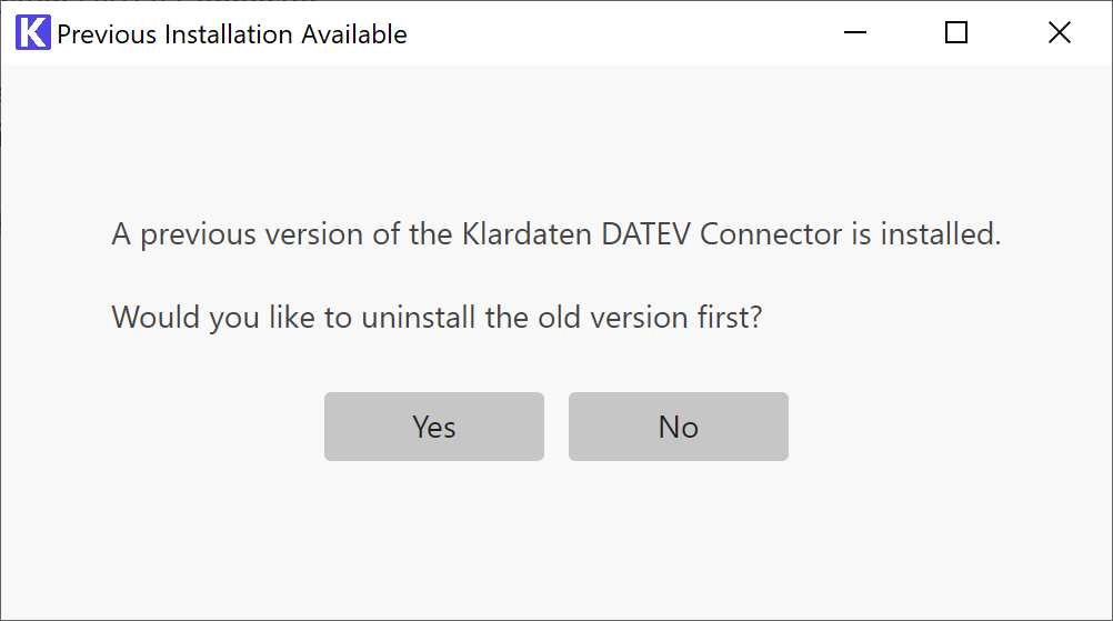 Previous installation detected
