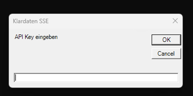 API-Key für die SmartIT-Verbindung eingeben